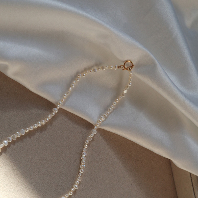 Natural Baroque Irregular Freshwater Pearl Choker Niche Dopamine Necklace Accessories Women Summer
