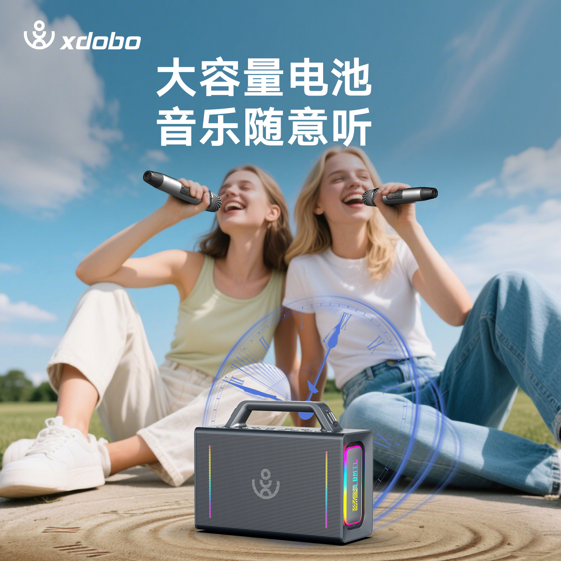 XDOBO 200W Microphone Speaker K歌 Home KTV Bluetooth Speaker All-in-One Microphone