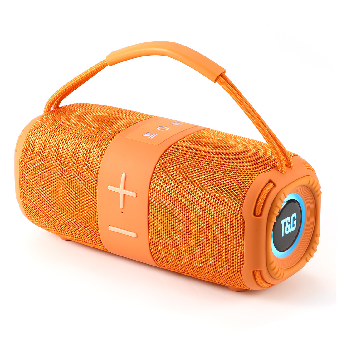 TG668 New Large Volume Dynamic Sound Dual Channel LED Diaphragm Bluetooth Speaker Handheld Portable Fabric Speaker
