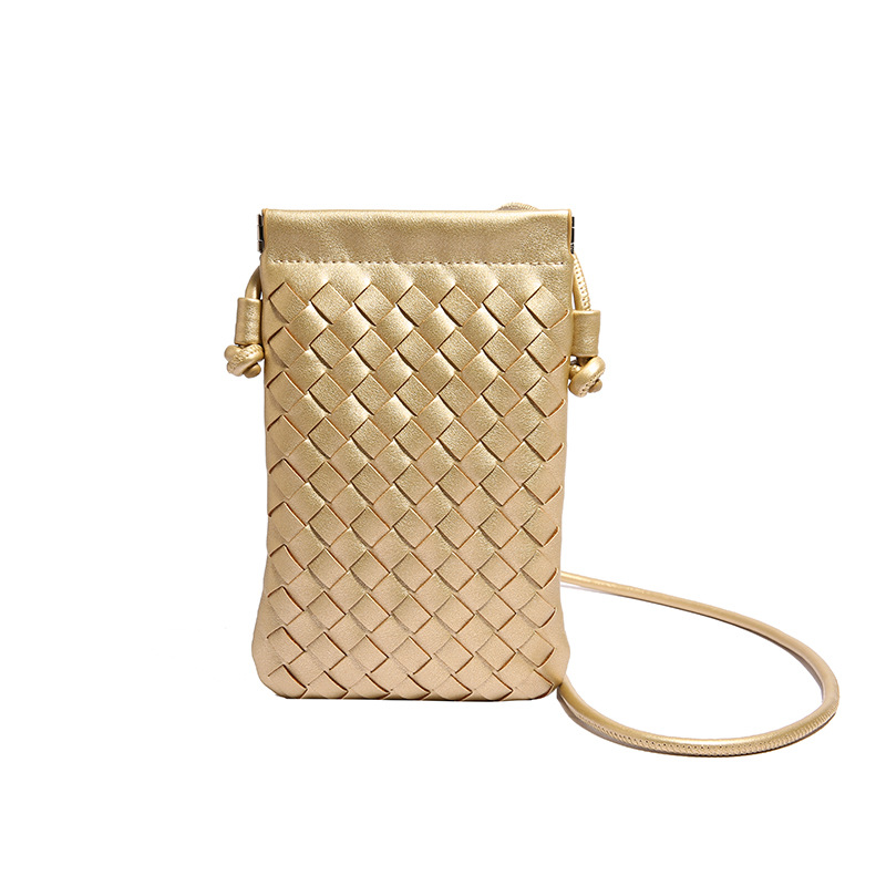 Handwoven Small Bag for Women 2024 New Commuter Vertical Crossbody Phone Bag