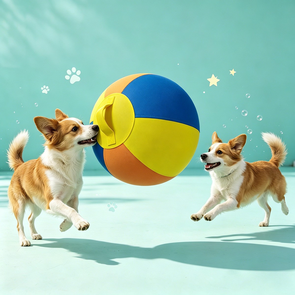 Dog inflatable grinding ball, bite-resistant pet training ball, Oxford cloth, entertaining Corgi, self-amusing toy, self-amusing toy