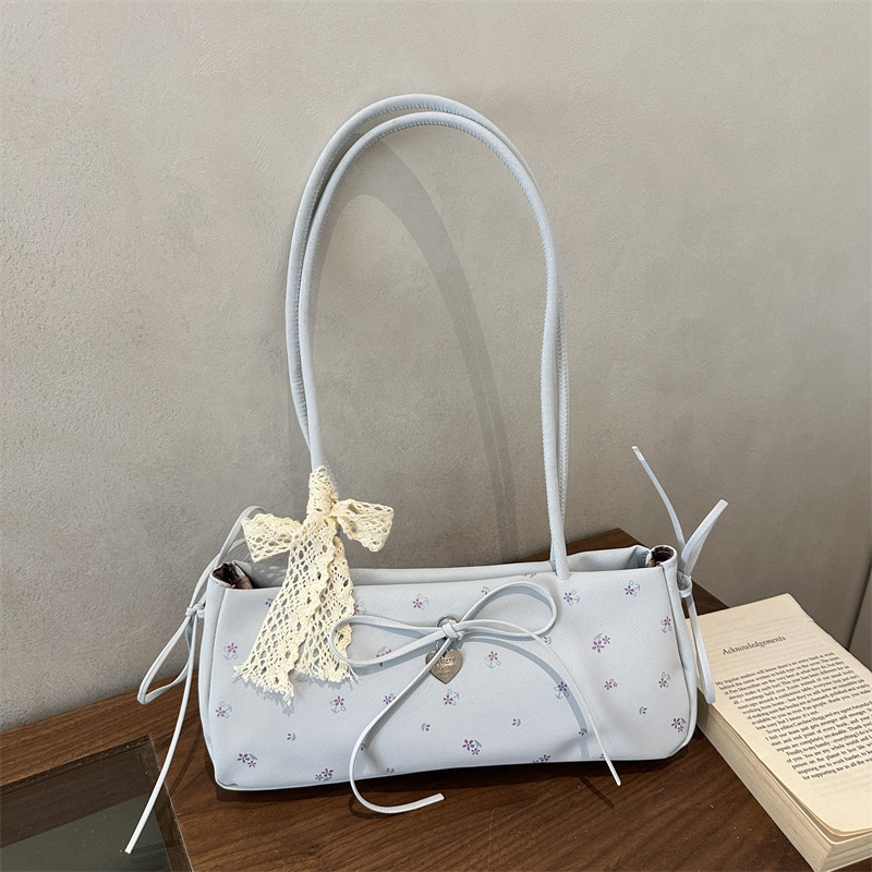 Spring Summer Niche Print Bags Women 2026 New Commute Shoulder Underarm Bags Handbags Baguette Bags