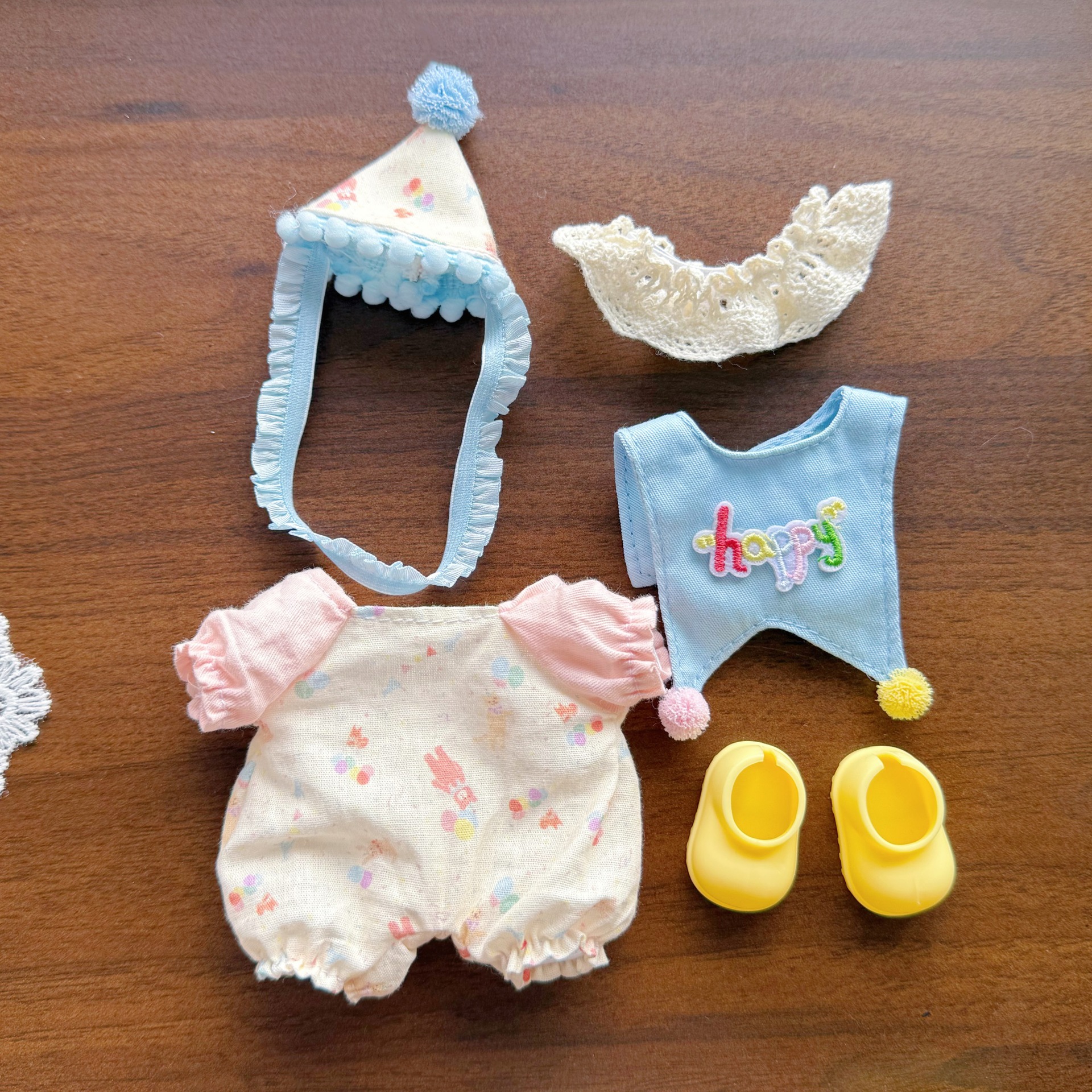 17cm Labubu first generation second generation third generation doll clothes birthday set dress-up clothes replacement plush set