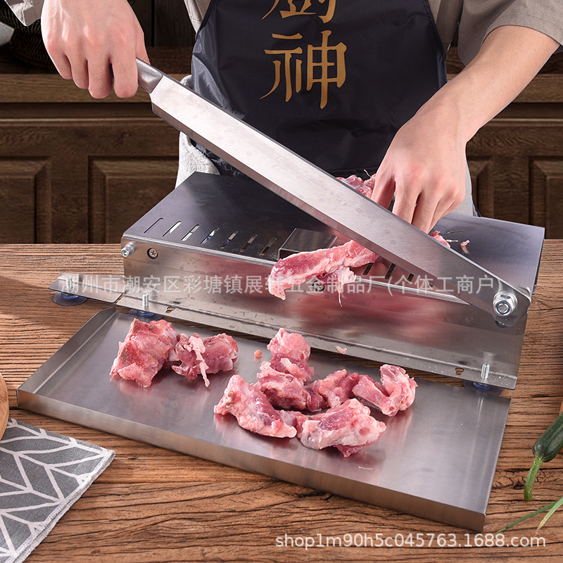 Stainless steel multi-functional meat knife small home use for cutting chicken, fish, ribs, frozen meat, commercial medicinal herbs chopper