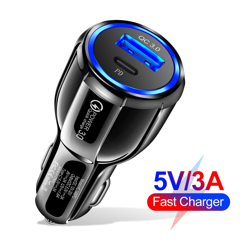 66W 7A QC3.0 Car Phone Charger 5USB 4-Port QC3.0 Fast Car Charger
