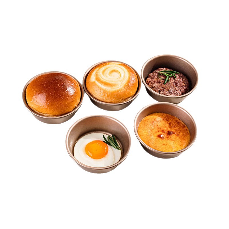 Hamburger mold cake 4 inch mold fried egg egg baking round bread embryo mold cheese cheesecake non-stick oven