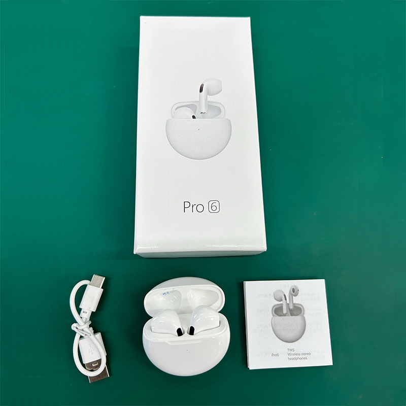 Huaqiangbei Fourth Generation Pro4 Jieli TWS True Wireless Bluetooth Earphones Pro6 Large Battery 2026 New