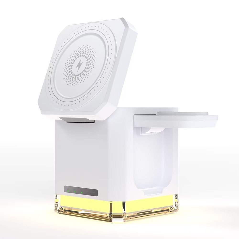 Foldable Magnetic 3-in-1 Wireless Charger Portable Phone Watch Earphone Stand Flash Charge Strong Magnet