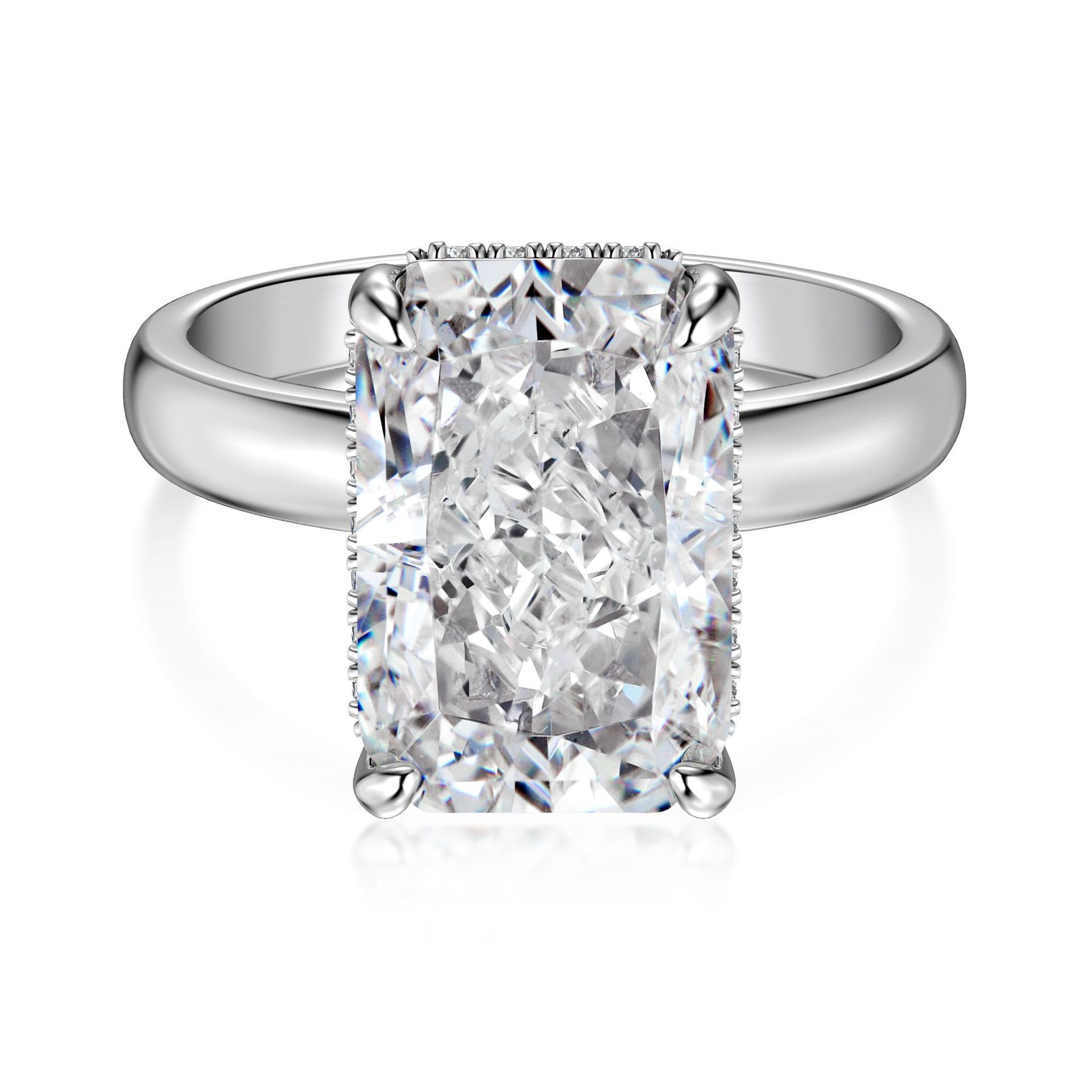 S925 sterling silver ring for women, ice-cut 8A zircon high-carbon diamond ring wholesale