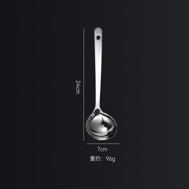316 stainless steel thickened soup spoon and slotted spoon for kitchen use, large hot pot spoon