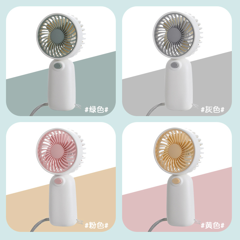 Electric Fan Handheld Small Fan Outdoor Battery Lanyard Fan Portable Strong Wind Mini Handheld Fan L-617