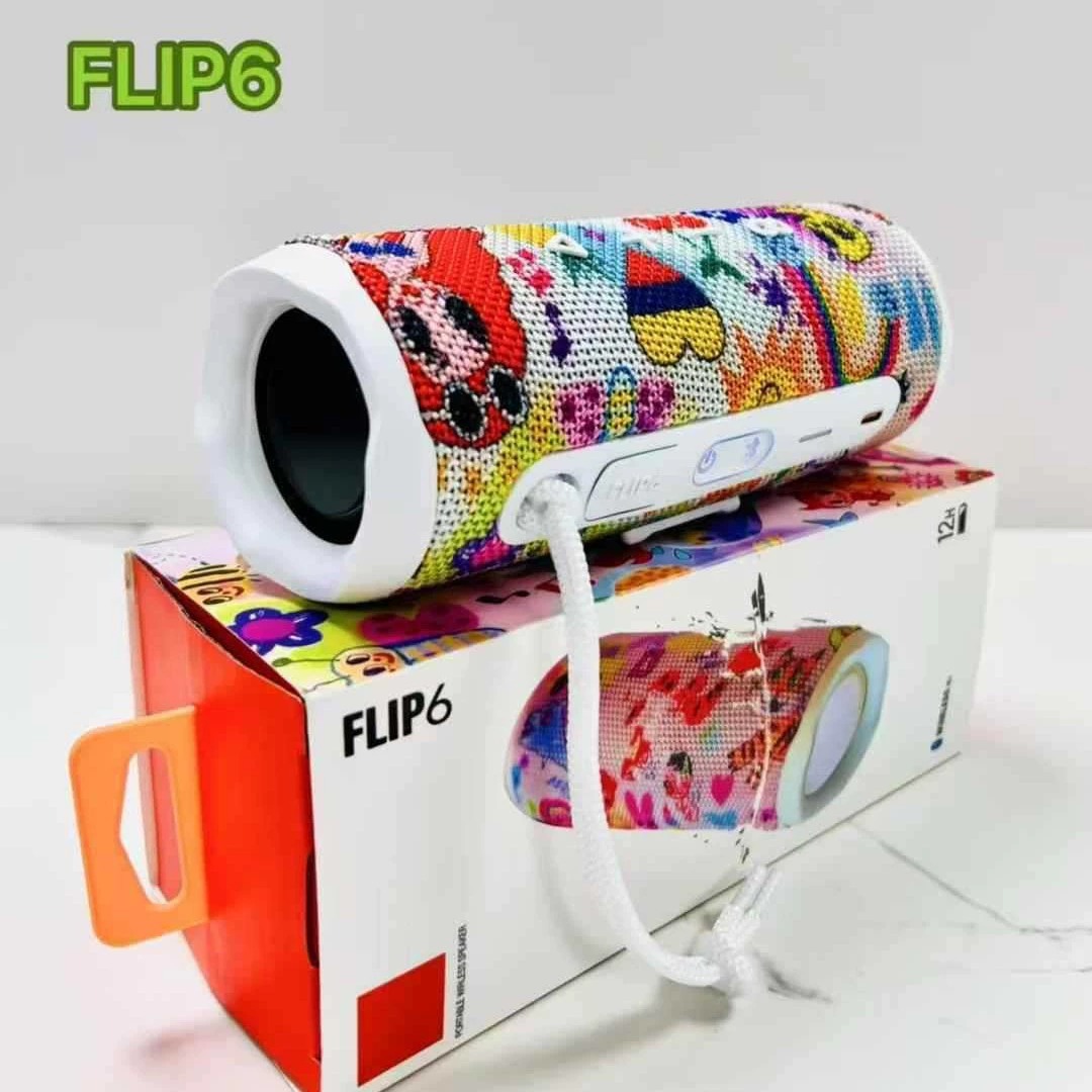 JB Top FLIP6 Kaleidoscope 6th Gen Wireless Bluetooth Speaker Subwoofer Outdoor TWS Mini Speaker