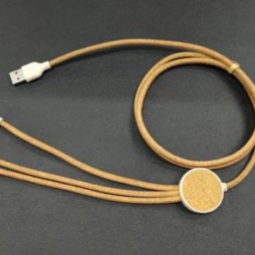 Gift making multi-functional card data cable wheat straw biodegradable set 5-in-1 business card phone charging cable