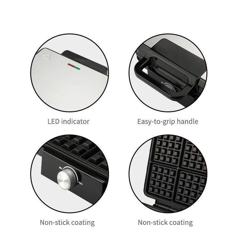 Waffle Maker Household Four-Slice Breakfast Machine Kitchen Appliance Sandwich Maker Electric Baking Pan