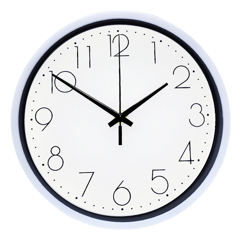 8-inch Silent Wall Clock Compass Movement Kitchen Bedroom Clock Can Add Logo Round