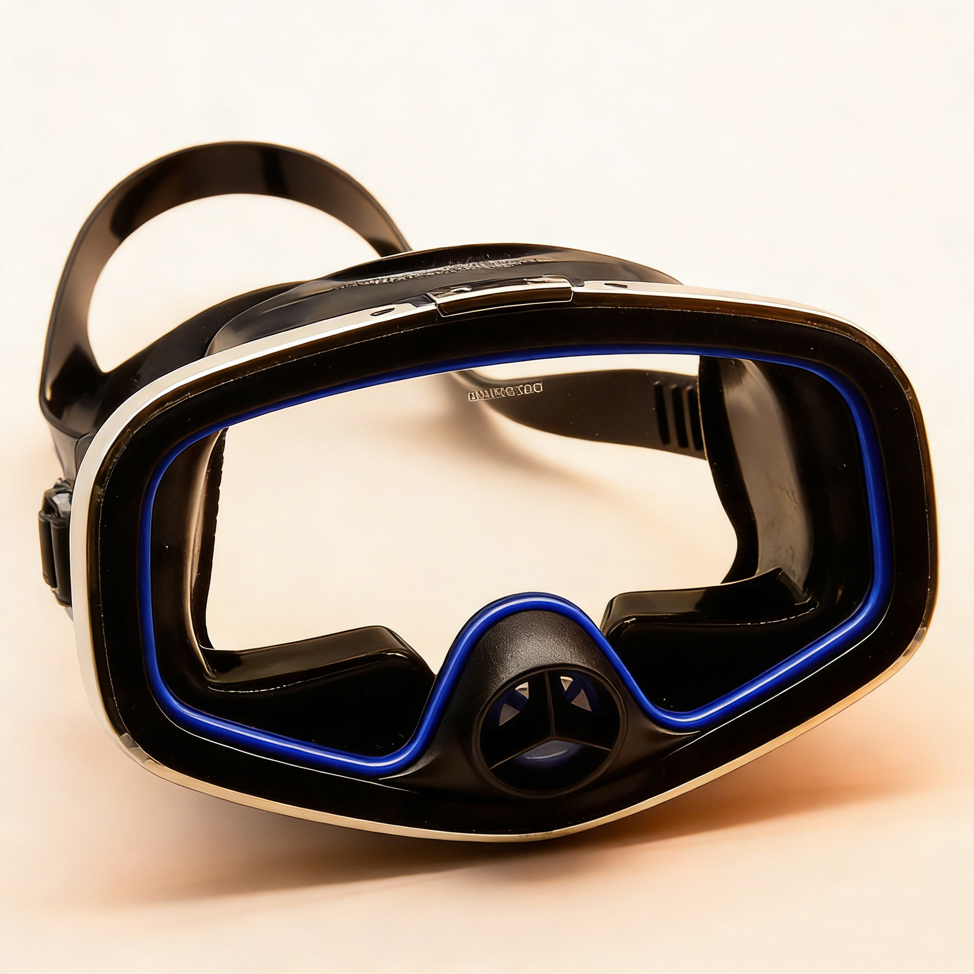 Professional valve diving mask silicone large frame field of view adult men and women beachcombing lightweight tempered glass snorkeling mask