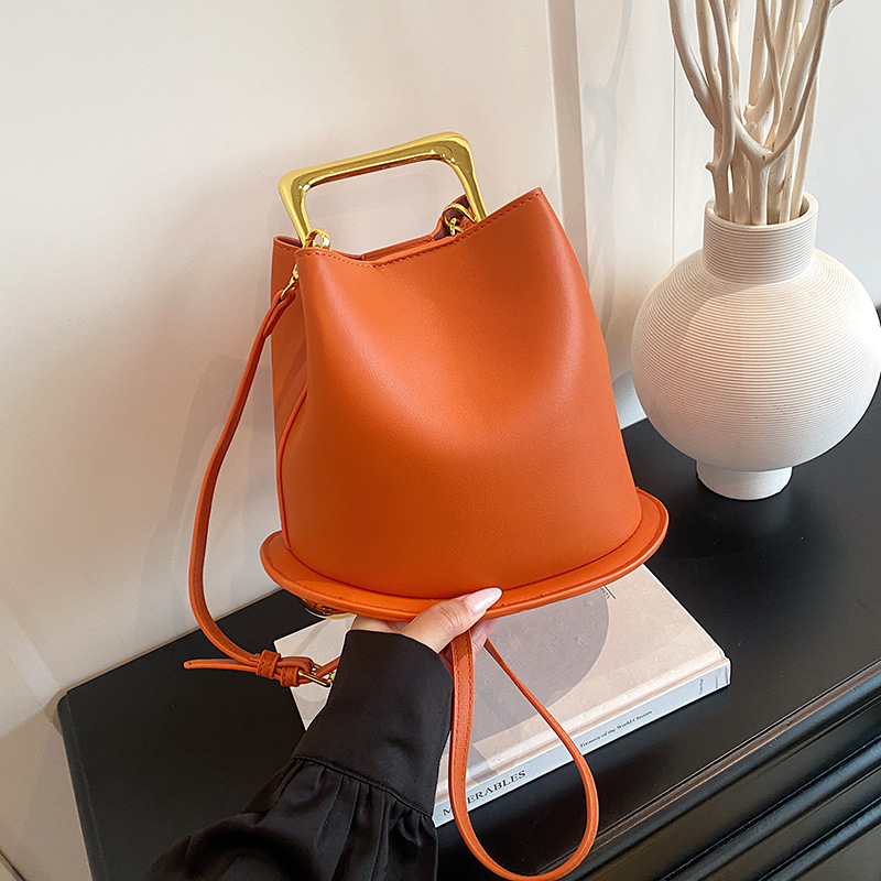 Bucket New Women's Bag Textured Handheld Shoulder Crossbody Bag