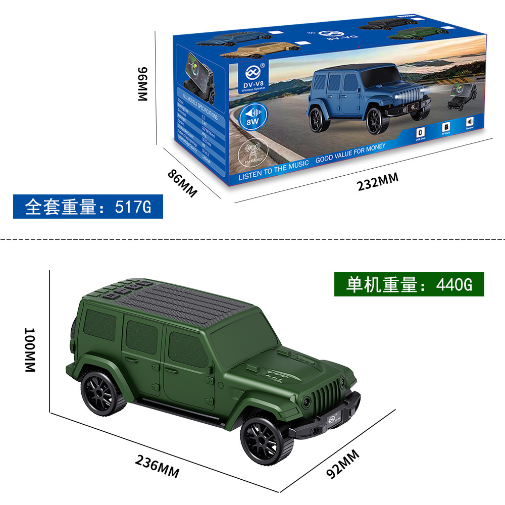 2025 New Bluetooth Speaker Car Model Wireless Plug-in Card Speaker Gift Desktop Small