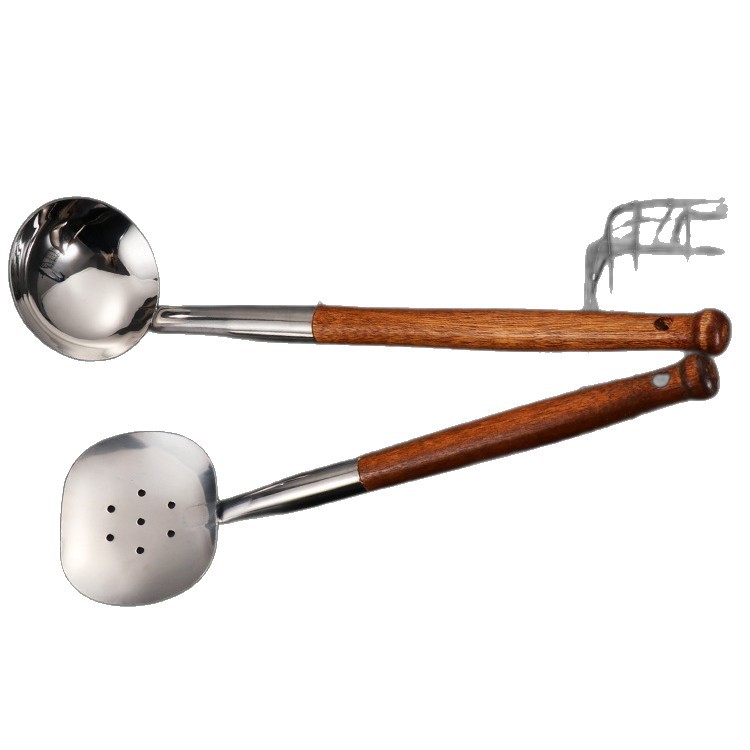 Extra-long hand shovel exported to Russia, extra-large hand shovel, wooden handle shovel, chef's spoon, long-handled strainer series