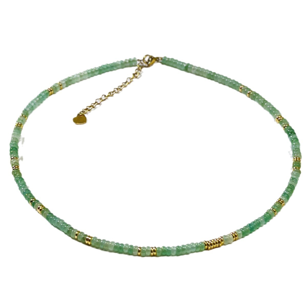 Niche aventurine natural stone necklace women abacus bead bracelet clavicle chain new Chinese style neck jewelry women