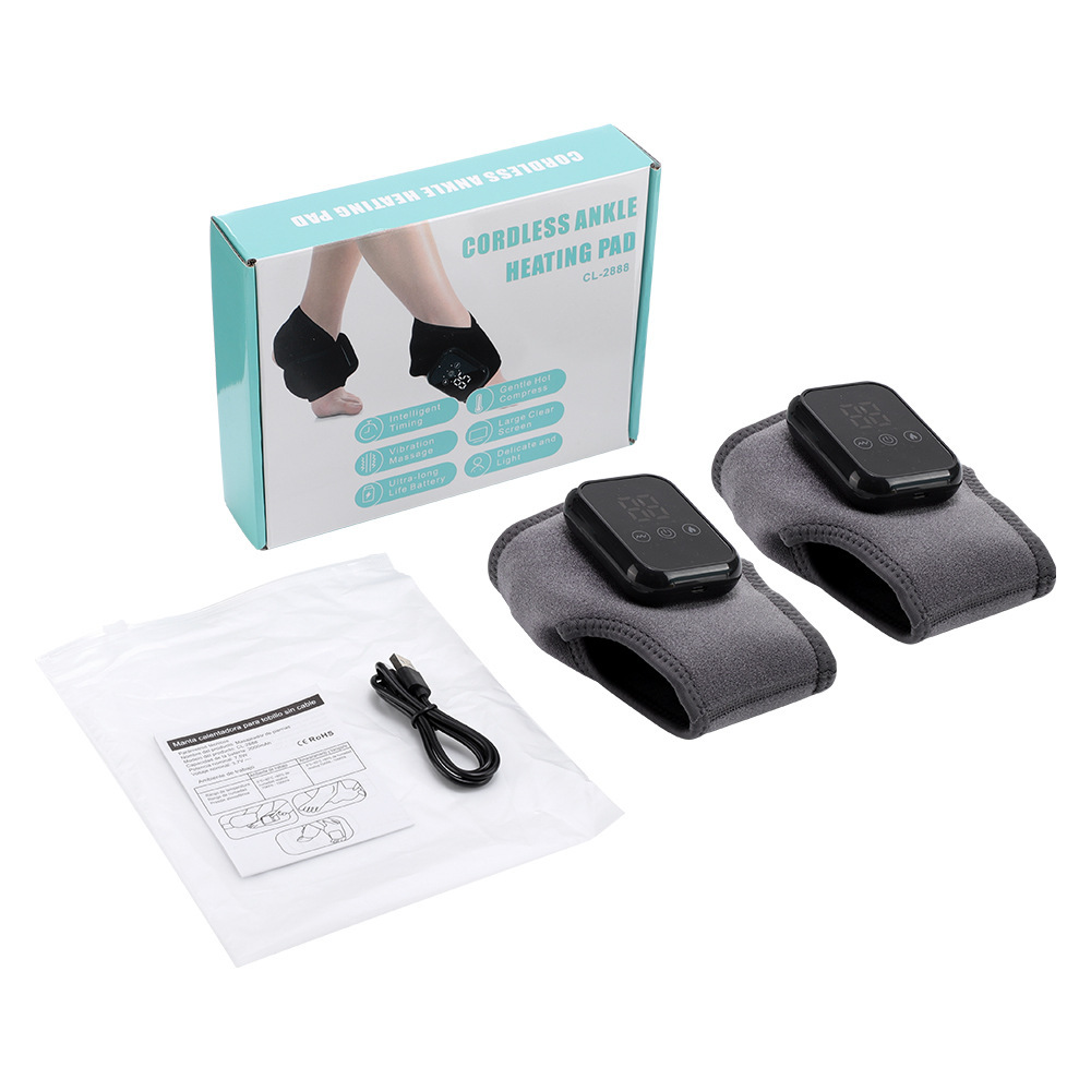 Strictly Selected New Electric Heating Ankle Protector Rechargeable Ankle Foot Massager Vibration Physiotherapy Heat Compress Massager