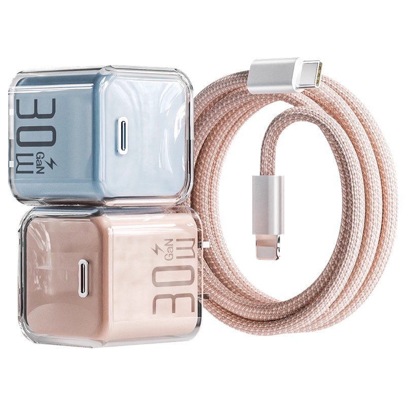 30W Fast Charger for Apple 17 Phone iPhone 16 Pro Max Charger 15-8 Data Cable PD Set