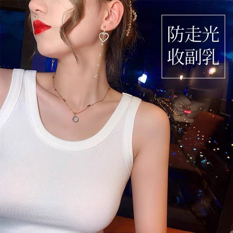Ribbed Anti-exposure Sleeveless Thin Inner Layering Camisole Tank Top Women Summer Spring Outerwear Innerwear