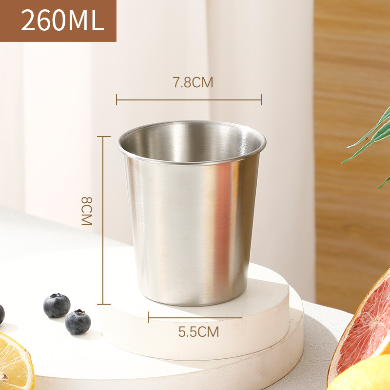 304 stainless steel beer mug logo water cup custom mouthwash cup single layer milk tea coffee cup camping outdoor cup