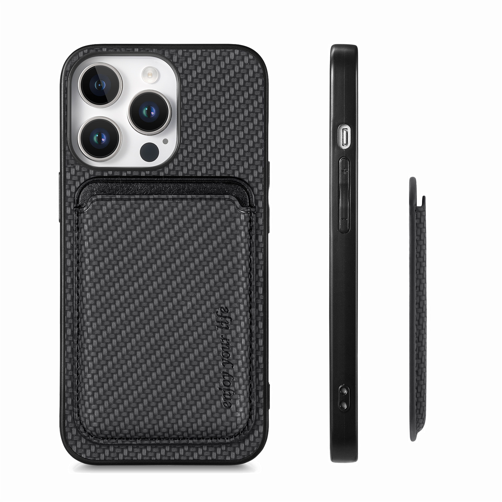For iPhone 18 protective case back sticker magsafe magnetic case 14 fiber texture Apple 17 phone case