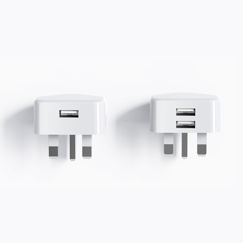5V1A UK standard UKCA certified charger 5V2A three-pin USB interface charger Hong Kong version travel charging head