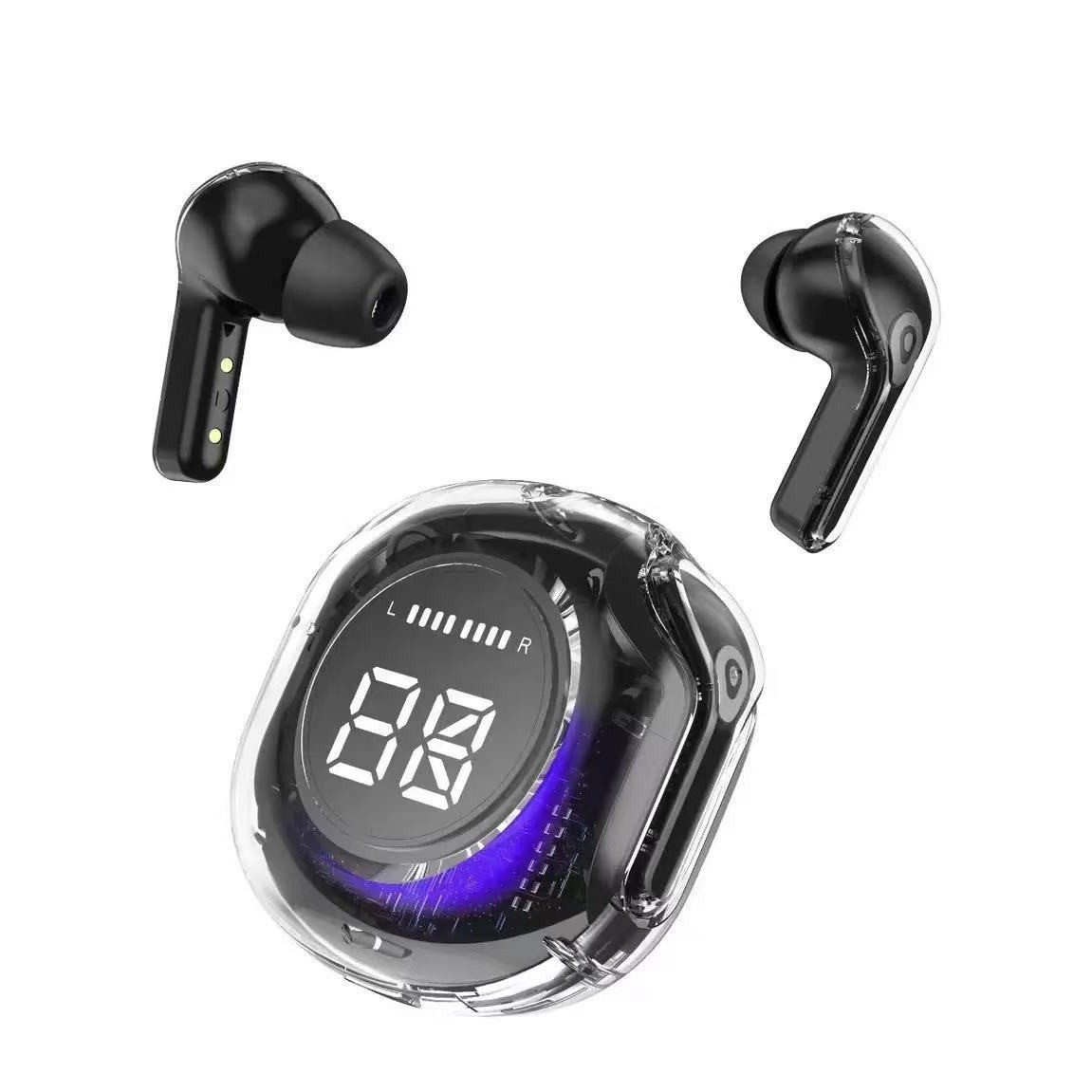 air39 Transparent Bluetooth Headset HK6 Sports Headset T8 HD Digital Display Ultra-long Battery Life Headset