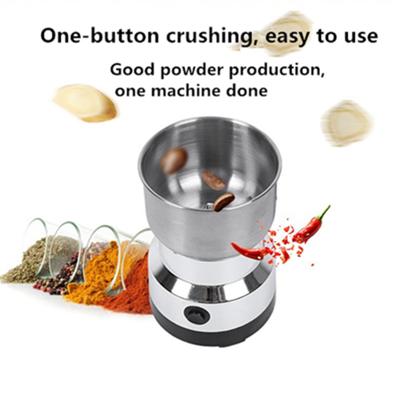 Portable Coffee Grinder Fully Automatic Coffee Bean Grinder Crusher Pulverizer Grinder Powder Machine