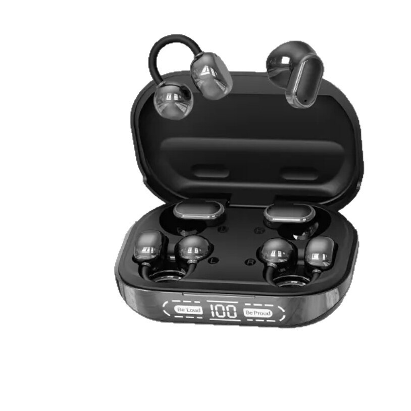New Clip-On Sleep Wireless Bluetooth Earphones Long Battery Life 4 Earbuds 4-in-1