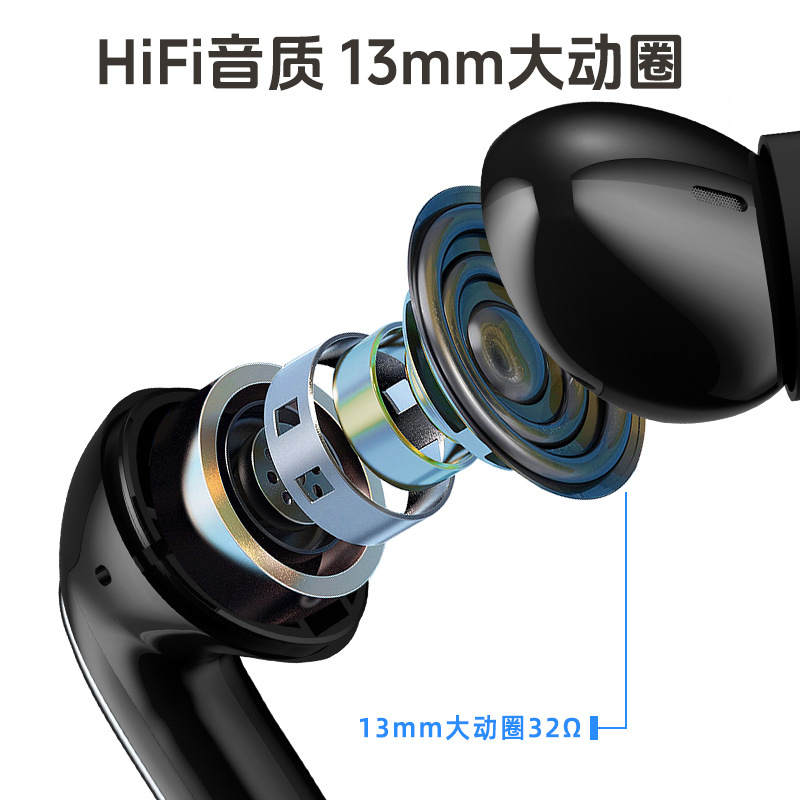 Bluetooth Earphones Wireless High Sound Quality Waterproof Active Noise Cancelling In-Ear ANC Ultra-Long Battery Life IPX7 Waterproof