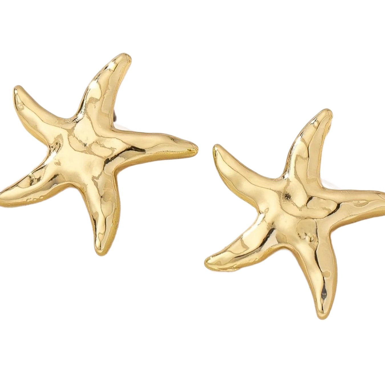 Gold starfish earrings ear accessories for women ear studs