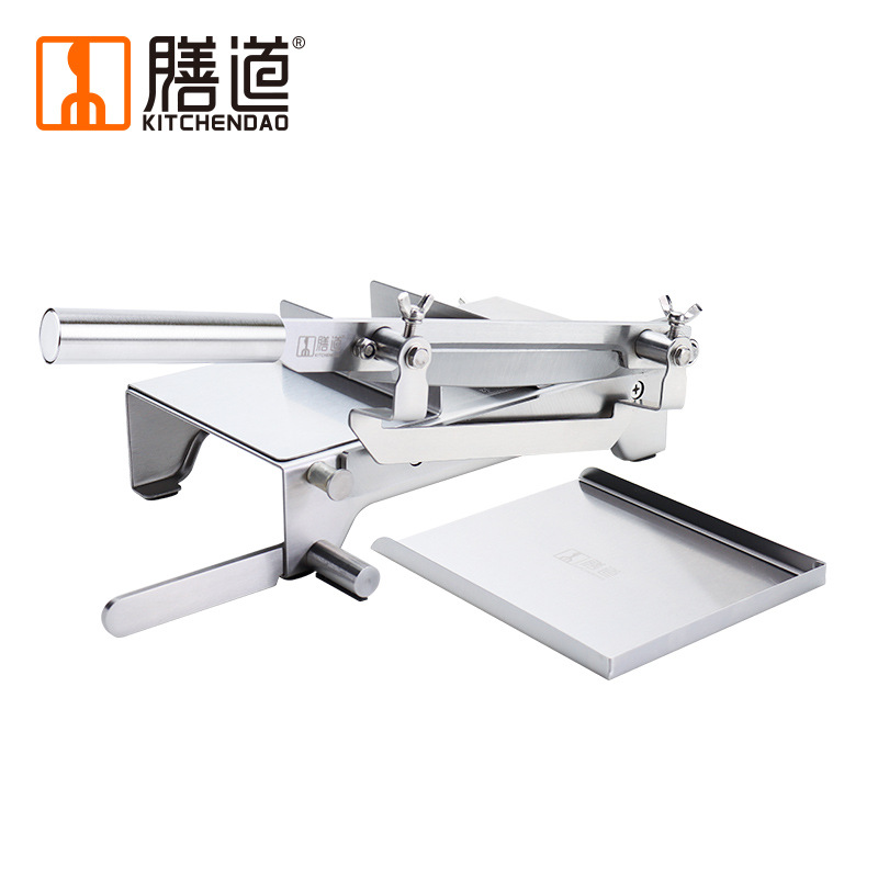 Shandao Stainless Steel Slicing Guillotine, Slicer for Household Cutting Ribs, Chicken, Beef, Mutton Rolls, Chinese Herbal Medicine, Rice Cake