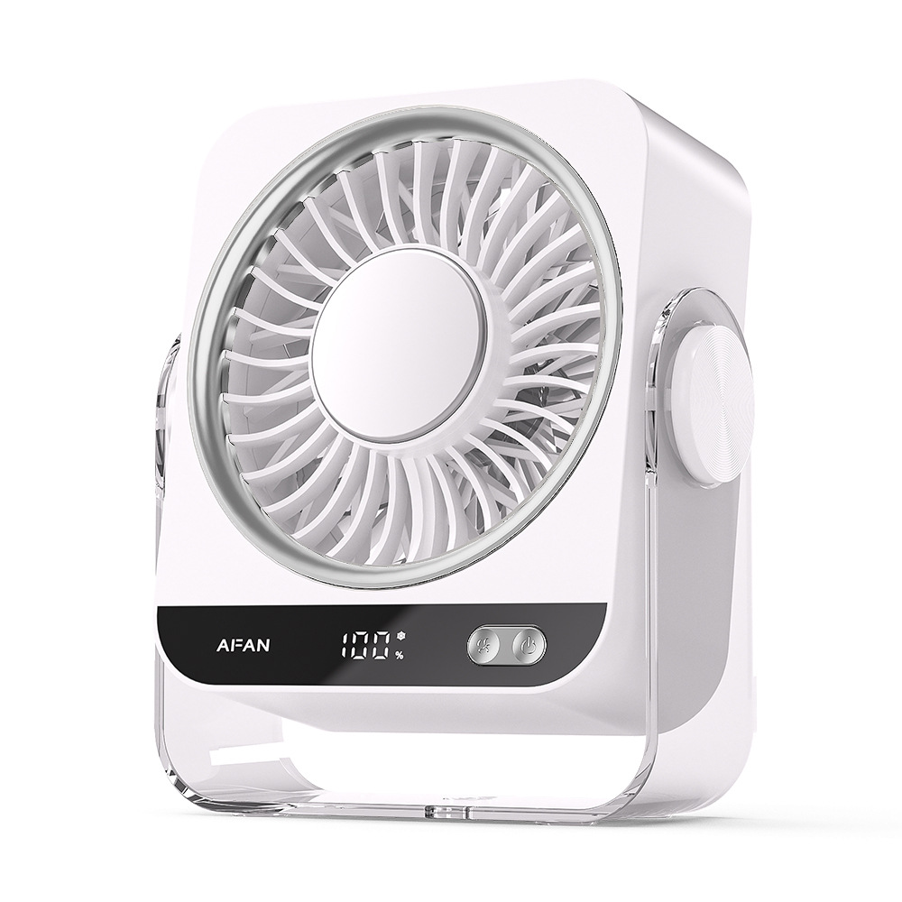 26 new ice compress desktop fan dormitory wall fan USB digital display 199 gear charging fan gift
