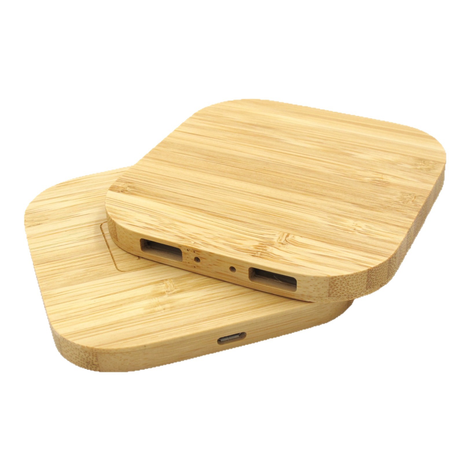 New bamboo wood wireless charger dual USB bamboo wireless charger custom