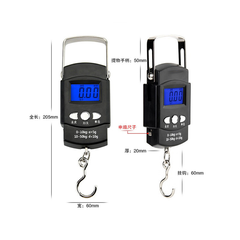 electronic scale portable hanging scale with tape measure luggage scale mini fishing scale express scale