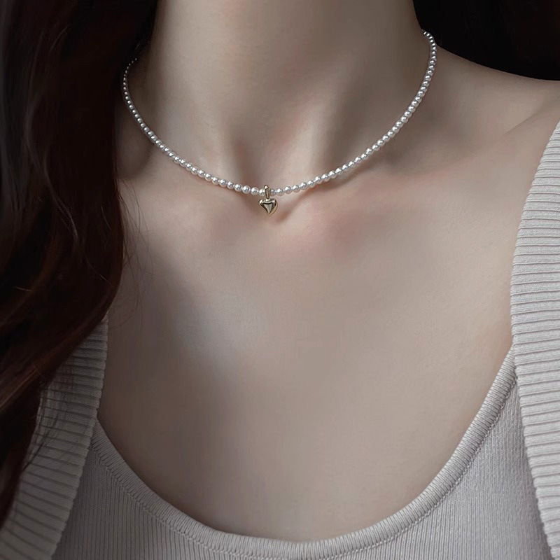Pearl necklace ultra-fine baby milky bead women's summer niche 2024 new clavicle chain