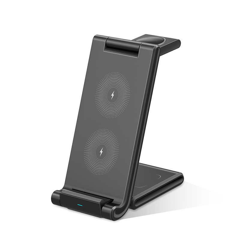 New Custom Mold Foldable 3-in-1 Wireless Charger for Apple Samsung Huawei Phones