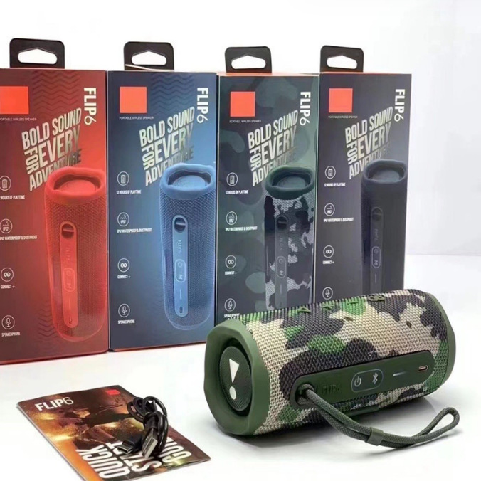 New JB flip6 speaker Kaleidoscope 6th generation wireless Bluetooth outdoor portable G02 gold brick speaker