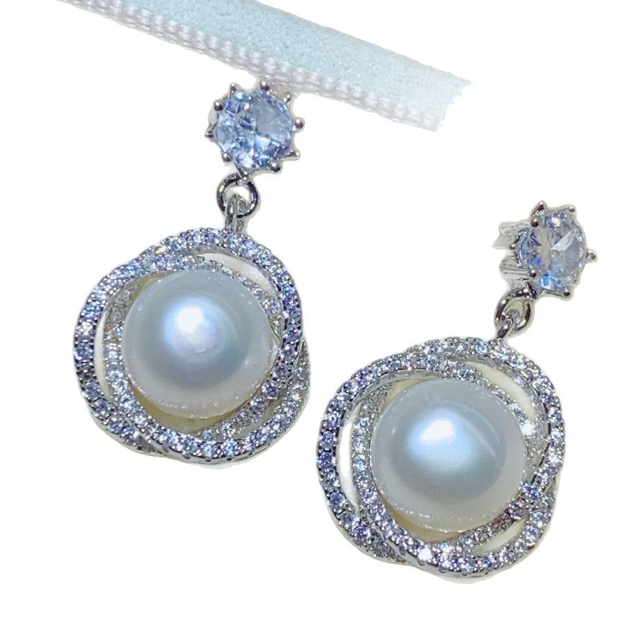 DIY Pearl Empty Mount Earring Accessories 18K Gold-Filled Copper Thick Gold Shell Earrings Semi-Finished Accessories