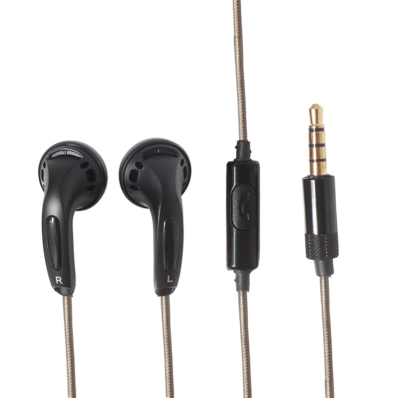 DIY Flat 3.5MM Headphone MX500 with Mic HiFi Unit Heavy Bass Wired Earphone