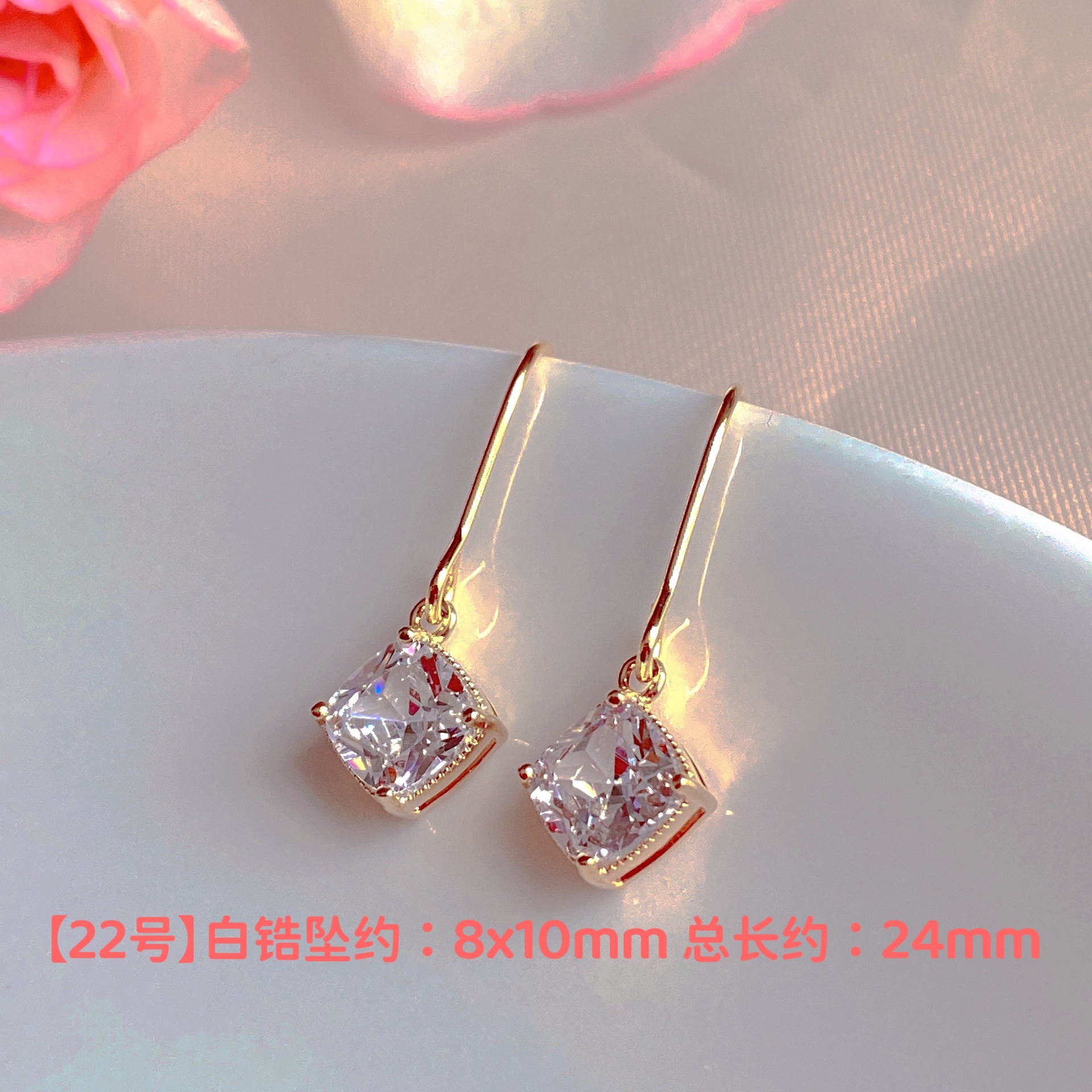 Natural freshwater pearl minimalist earrings zircon studs niche ear accessories elegant women's accessories