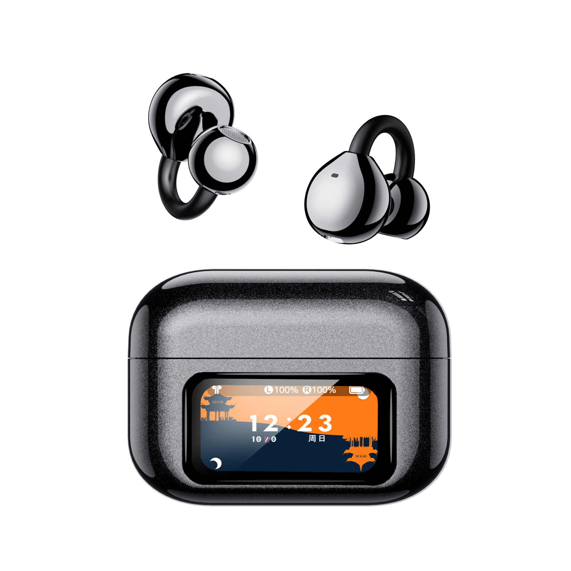 New XG42 Smart Translation Bluetooth Earphone OWS Clip-On Wireless Dual Ear Stereo HIFI Earphone