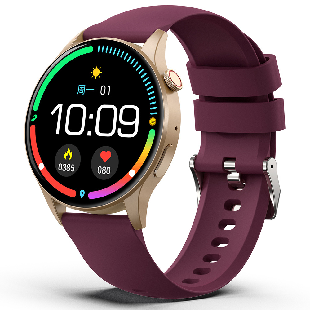 Zongxin Y85 Blood Glucose Smart Watch Body Temperature Blood Pressure Detection Sports Round Screen Watch AMOLED HD Screen