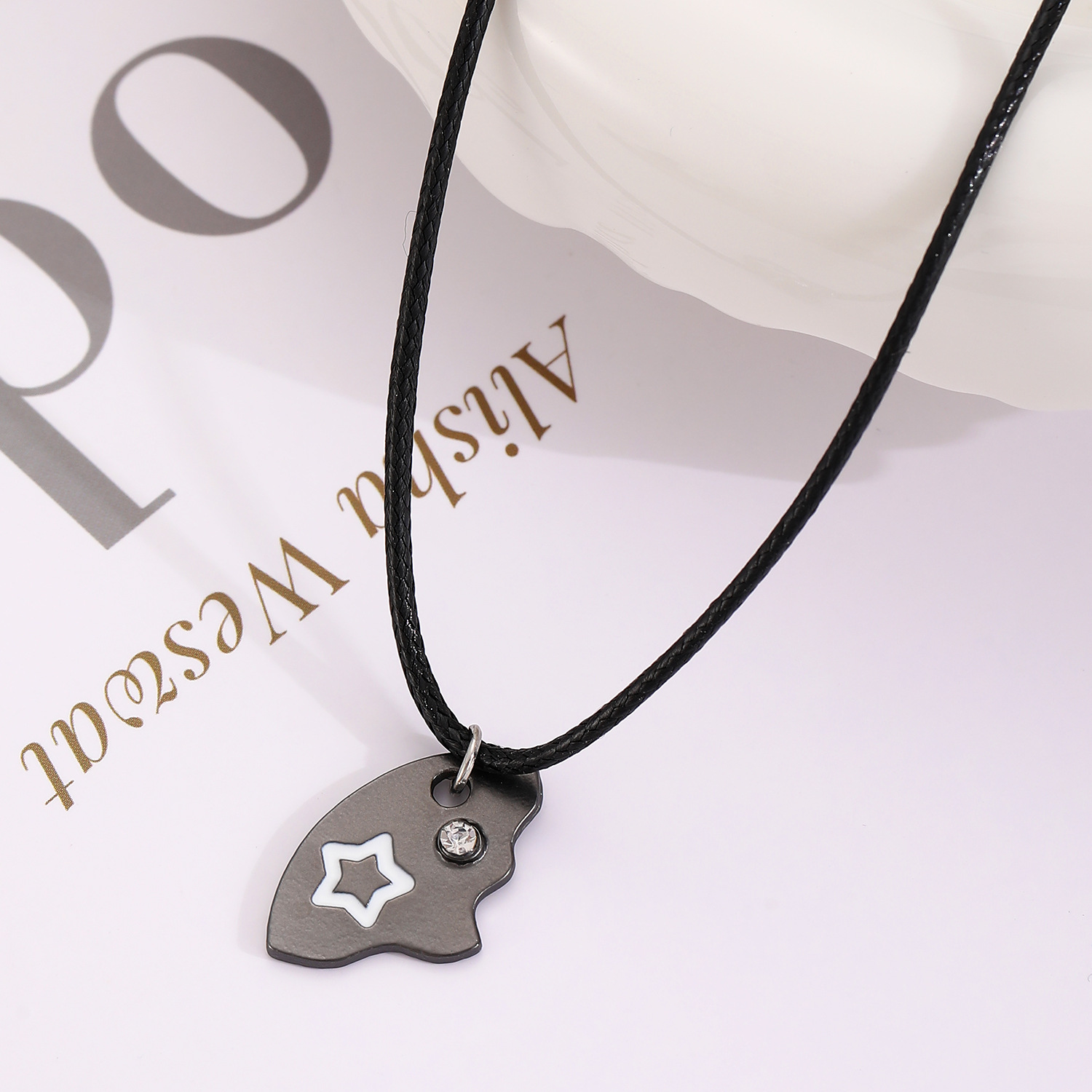 New Star Moon Sun Three-Piece Set Best Friends Girlfriends Alloy Diamond Inlay Two-Piece Necklace