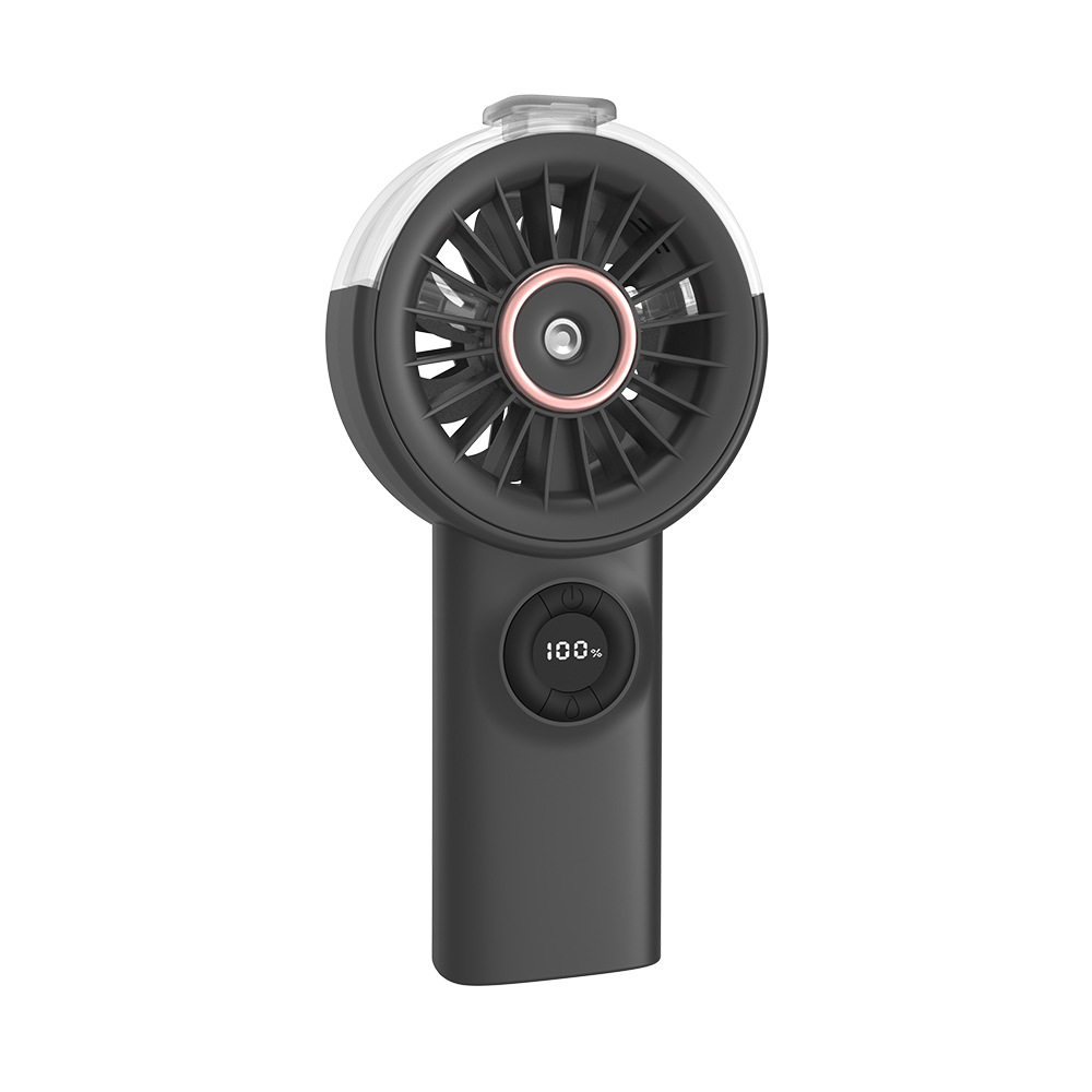 New Spray Fan Strong Wind Humidification Cooling Handheld Small Fan Portable Reverse Charging Desktop Fan