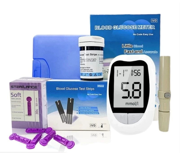 Blood Glucose Meter Home Blood Sugar Test Monitor High Blood Sugar Medical Blood Glucose Meter Tester Set Automatic